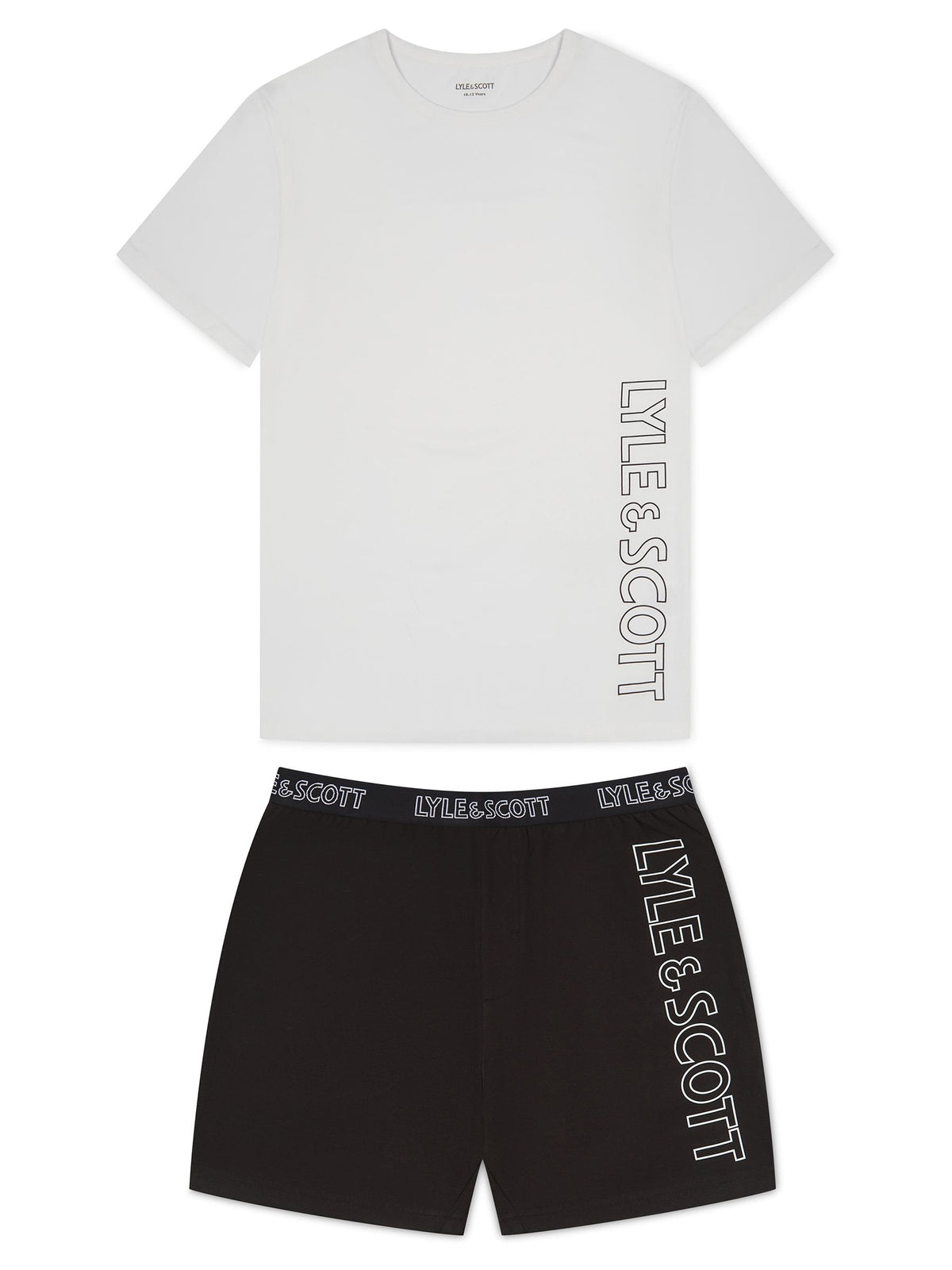 Lyle & Scott White Abel Branded Sleepwear Shorts Set - image 1