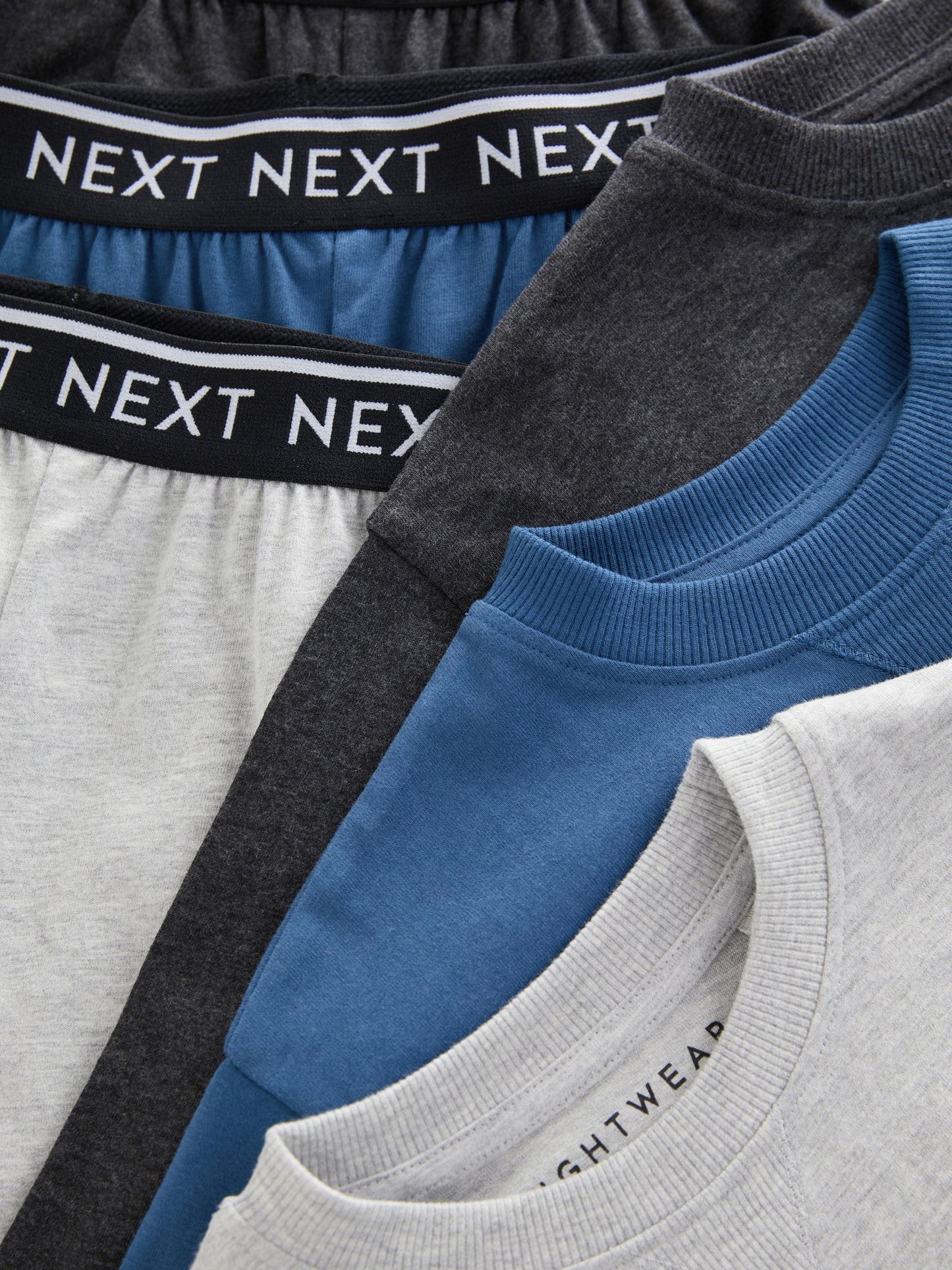 Blue/Grey/Charcoal 3 Pack Jogger Pyjamas (3-16yrs) image 4