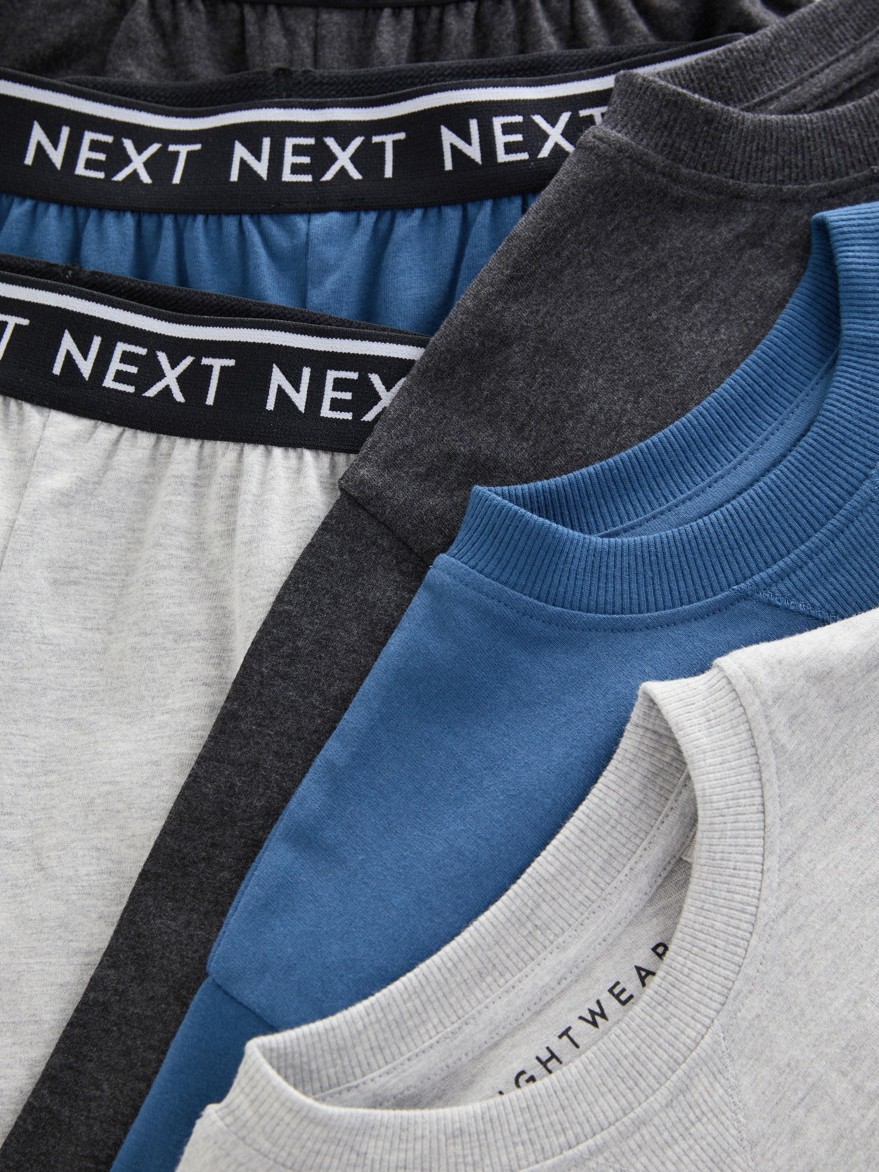 Blue/Grey/Charcoal 3 Pack Jogger Pyjamas (3-16yrs) image 4