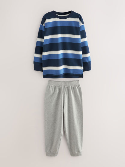 Blue/Navy/Grey 3 Pack Jogger Pyjamas (3-16yrs) image 4