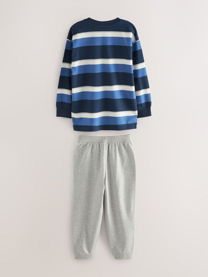 Blue/Navy/Grey 3 Pack Jogger Pyjamas (3-16yrs) image 5