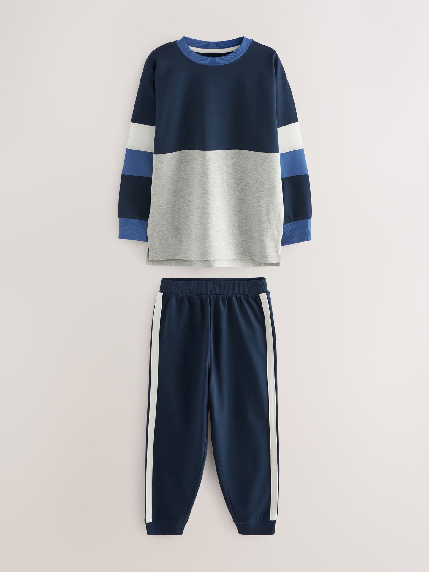 Blue/Navy/Grey 3 Pack Jogger Pyjamas (3-16yrs) image 6