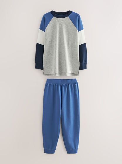 Blue/Navy/Grey 3 Pack Jogger Pyjamas (3-16yrs) image 7