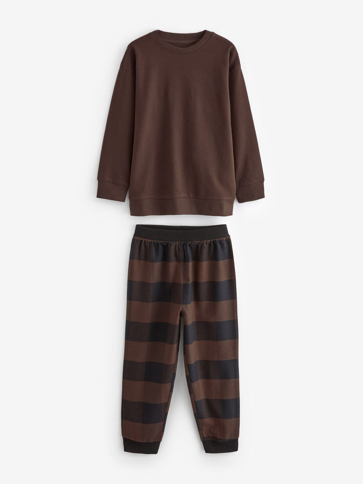 Blue/Green/Brown Woven Check Pyjamas 3 Pack (3-16yrs) - image 8