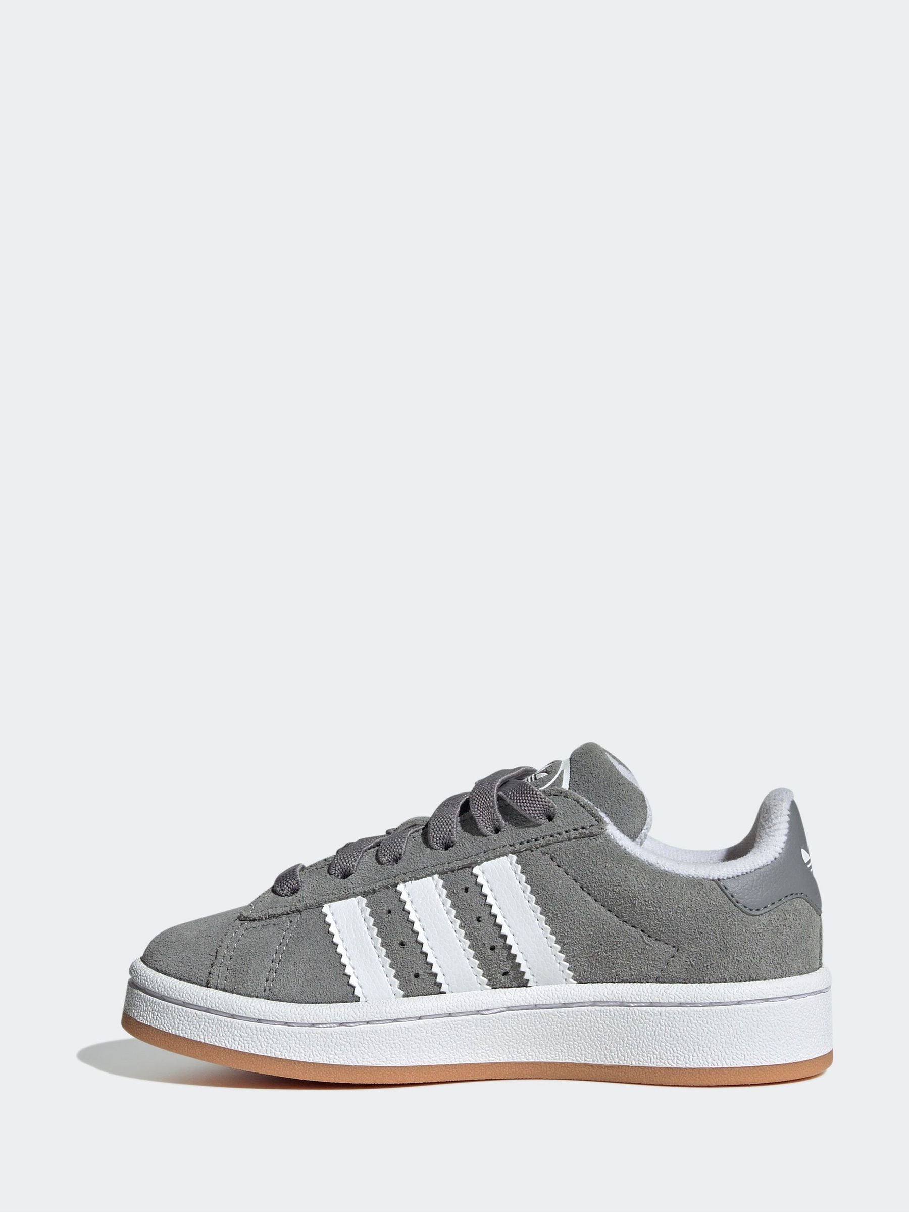 adidas Originals Grey Light Campus 00s Elastic Lace Kids Trainers image 2