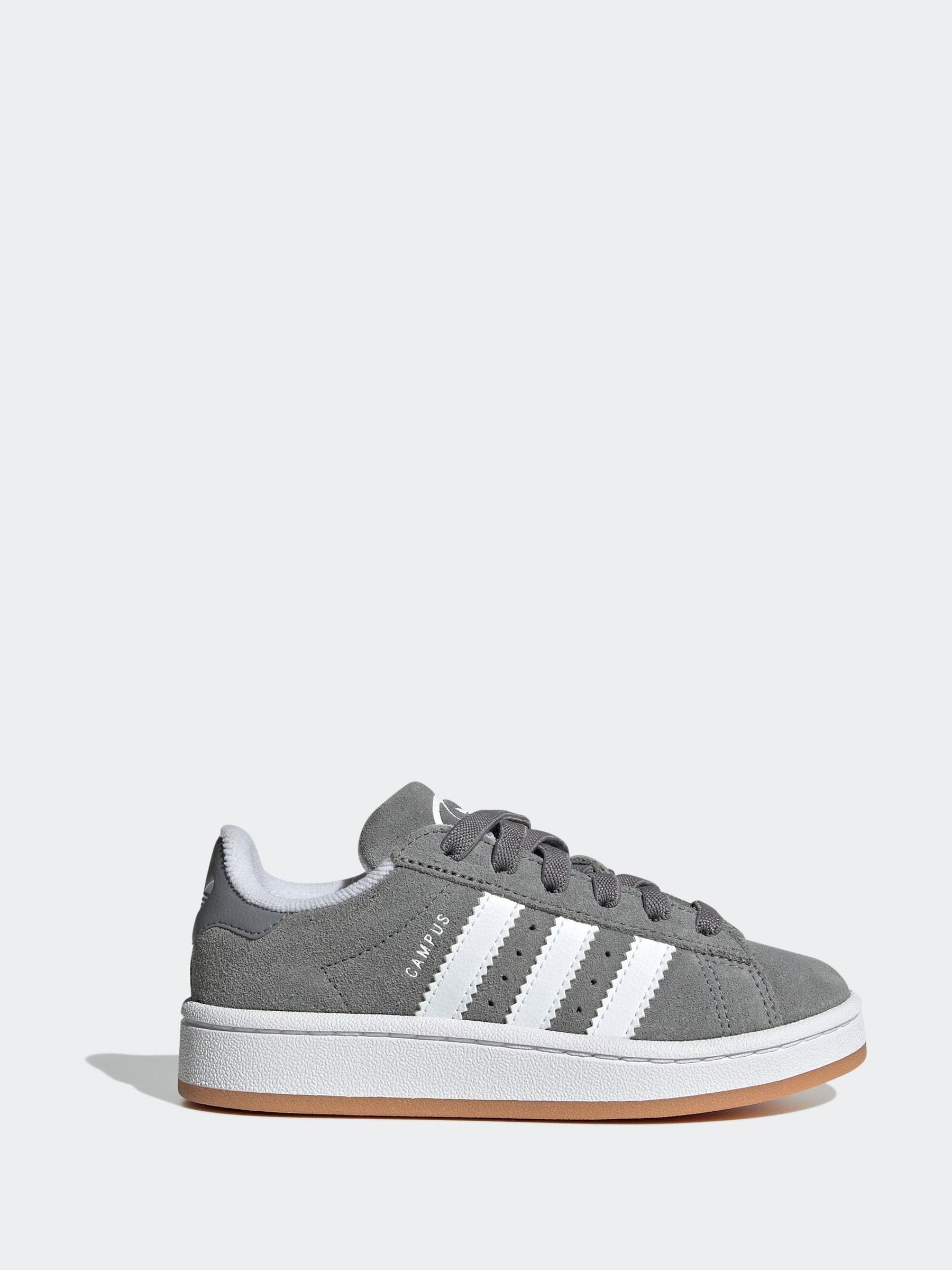 adidas Originals Grey Light Campus 00s Elastic Lace Kids Trainers image 3