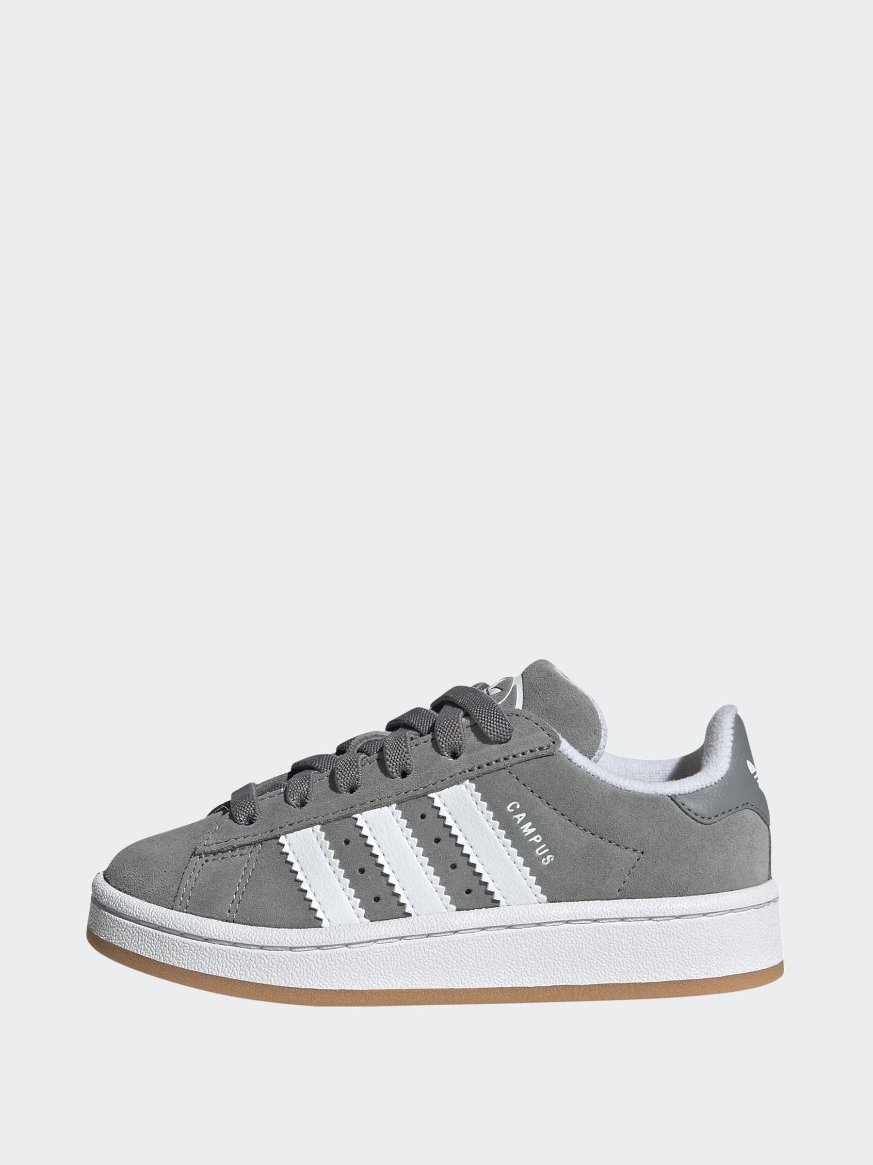 adidas Originals Grey Light Campus 00s Elastic Lace Kids Trainers image 4
