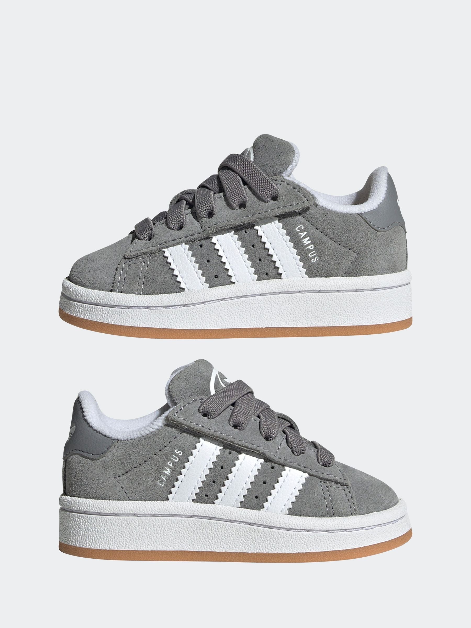 adidas Originals Grey Campus 00s Comfort Closure Elastic Lace Infant Trainers image 5