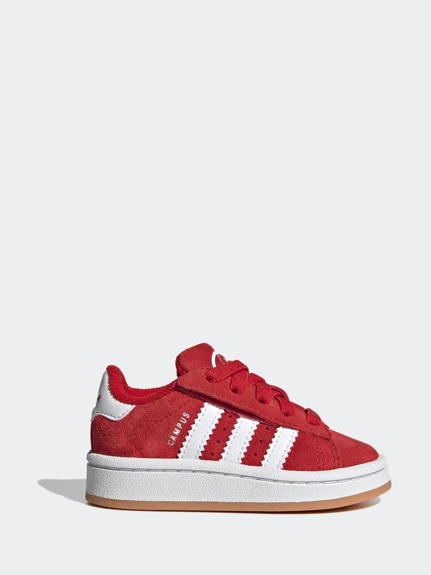 adidas Originals Red Campus 00s Comfort Closure Elastic Lace Infant Trainers image 1