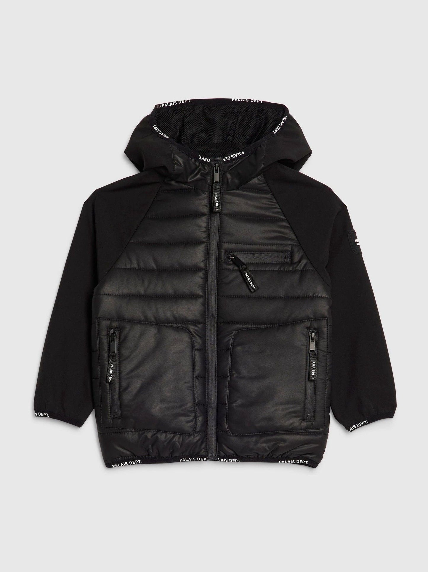 Dsiney Kidz - River Island Black Lightweight Hooded School Jacket image 1