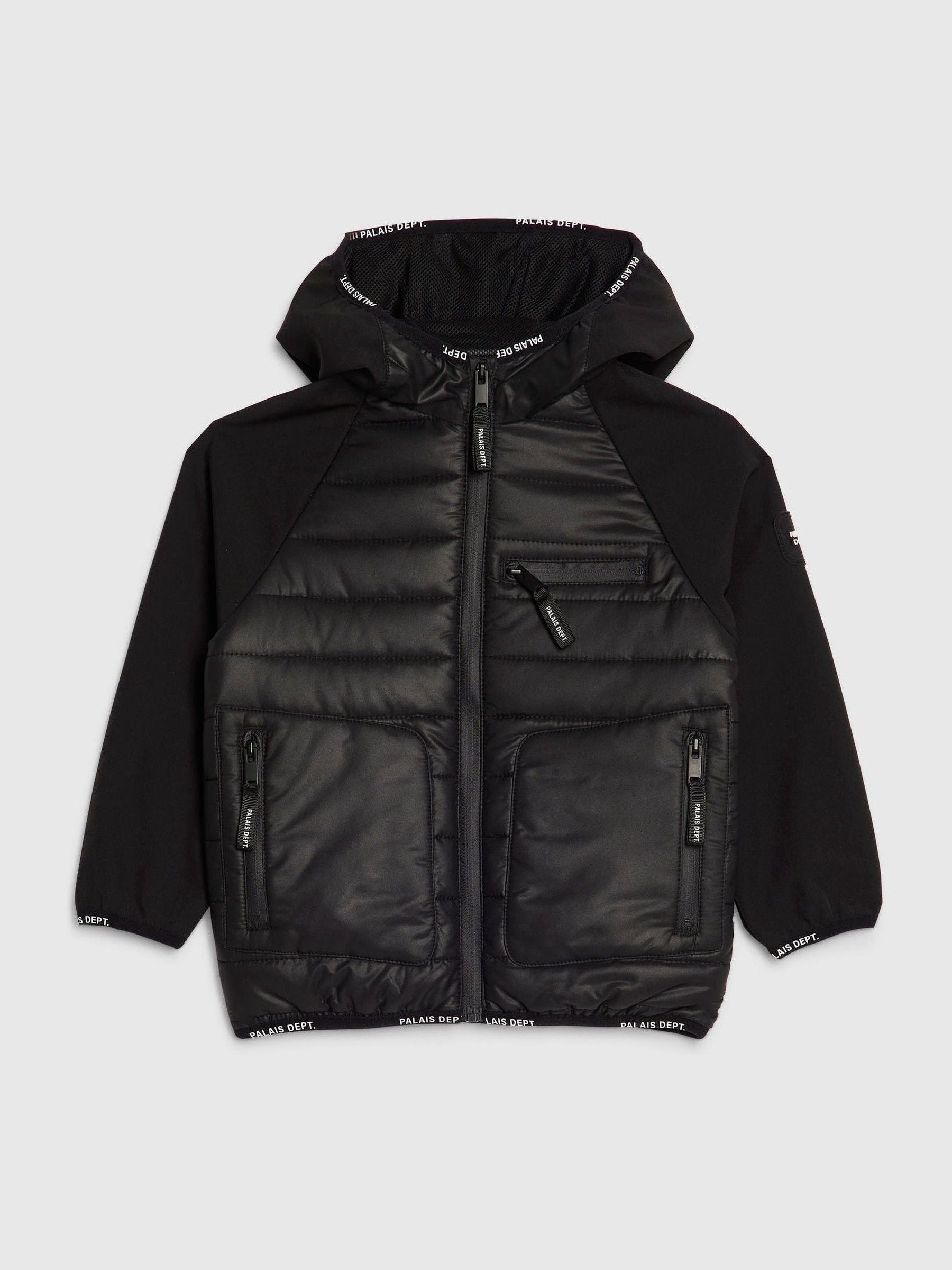 Dsiney Kidz - River Island Black Lightweight Hooded School Jacket image 1