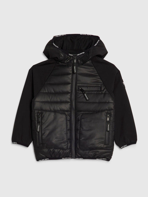 Dsiney Kidz - River Island Black Lightweight Hooded School Jacket image 1