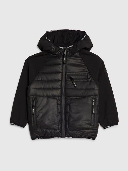 Dsiney Kidz - River Island Black Lightweight Hooded School Jacket image 1