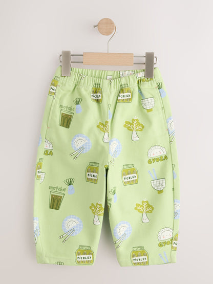 Green Food Printed Jeans (3mths-7yrs) - image 1