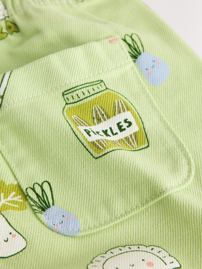 Green Food Printed Jeans (3mths-7yrs) - image 3