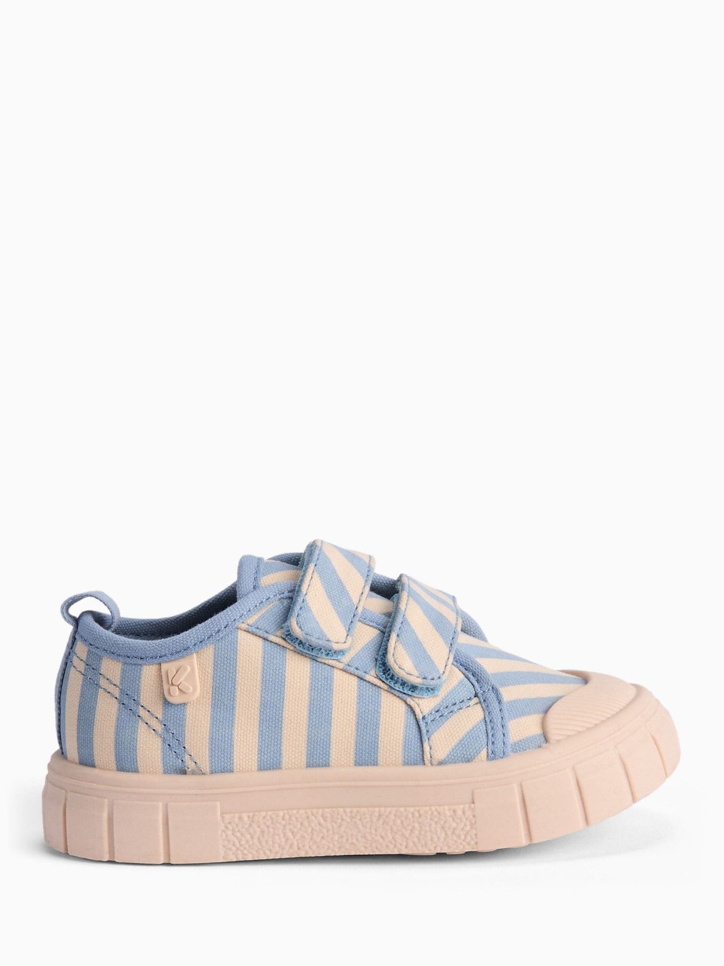 KIDLY by MORI Blue Cotton Canvas Trainers With Easy Adjust Straps image 3