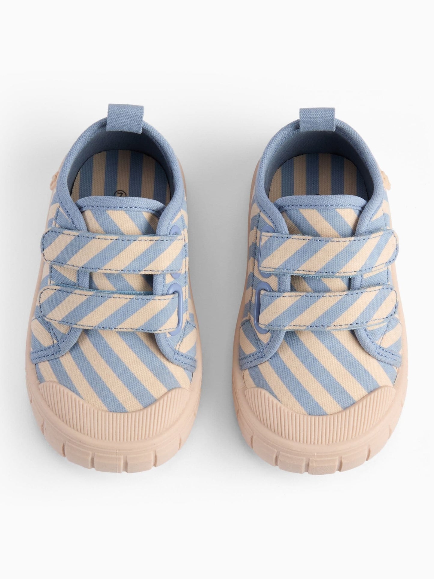 KIDLY by MORI Blue Cotton Canvas Trainers With Easy Adjust Straps image 5