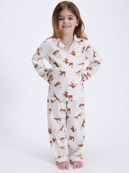 Boux Avenue White Cat Fleece Pyjamas In A Bag - image 1