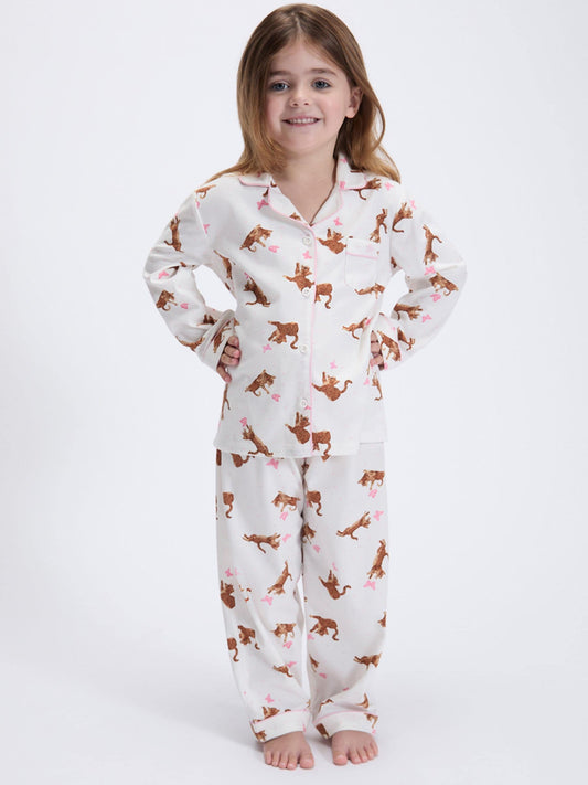 Boux Avenue White Cat Fleece Pyjamas In A Bag - image 1