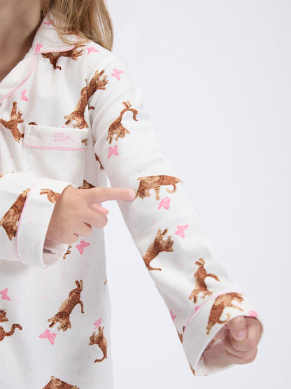 Boux Avenue White Cat Fleece Pyjamas In A Bag - image 5