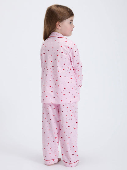 Boux Avenue Pink/Red Heart Fleece Pyjamas In A Bag - image 2