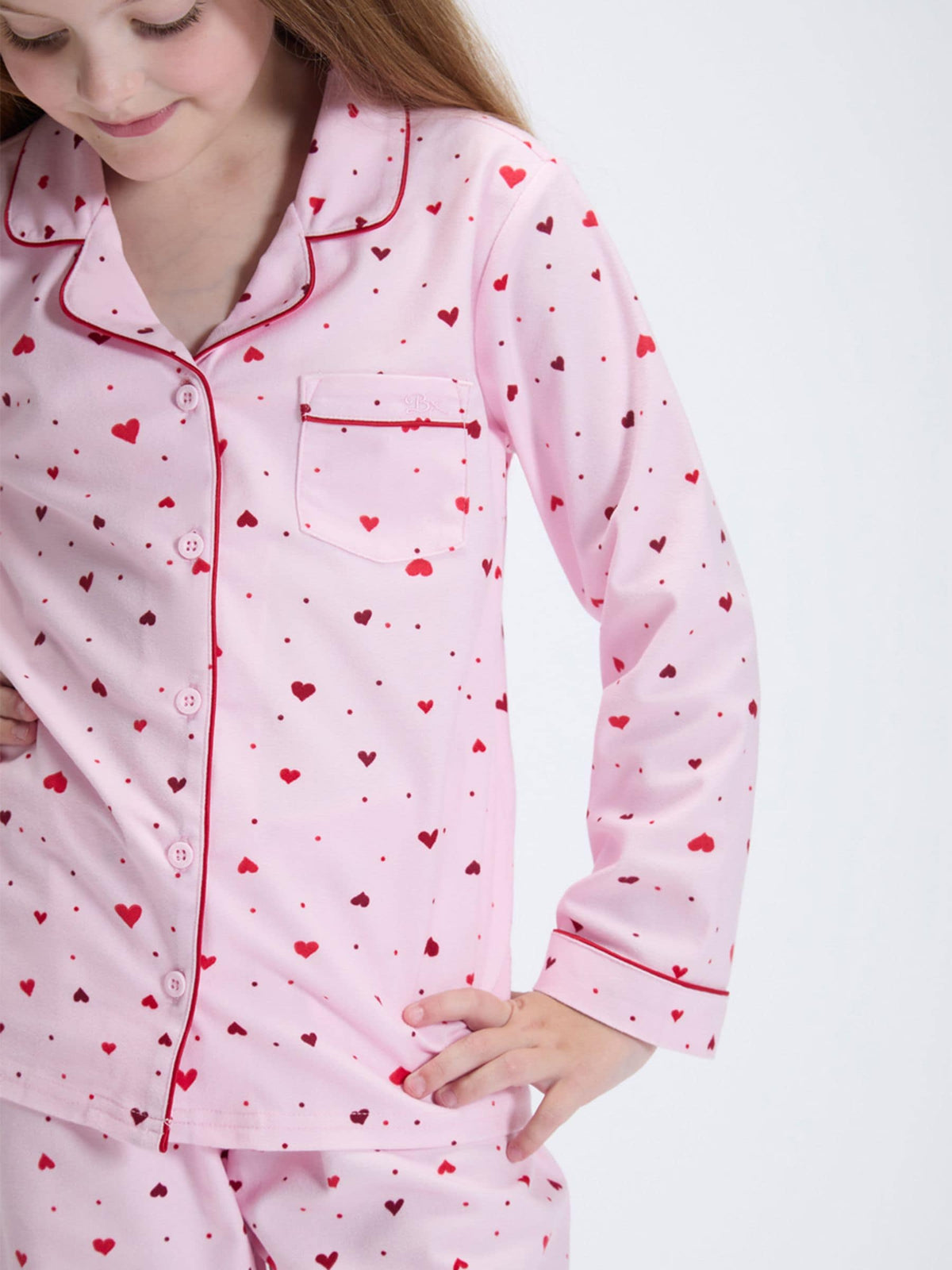 Boux Avenue Pink/Red Heart Fleece Pyjamas In A Bag - image 4