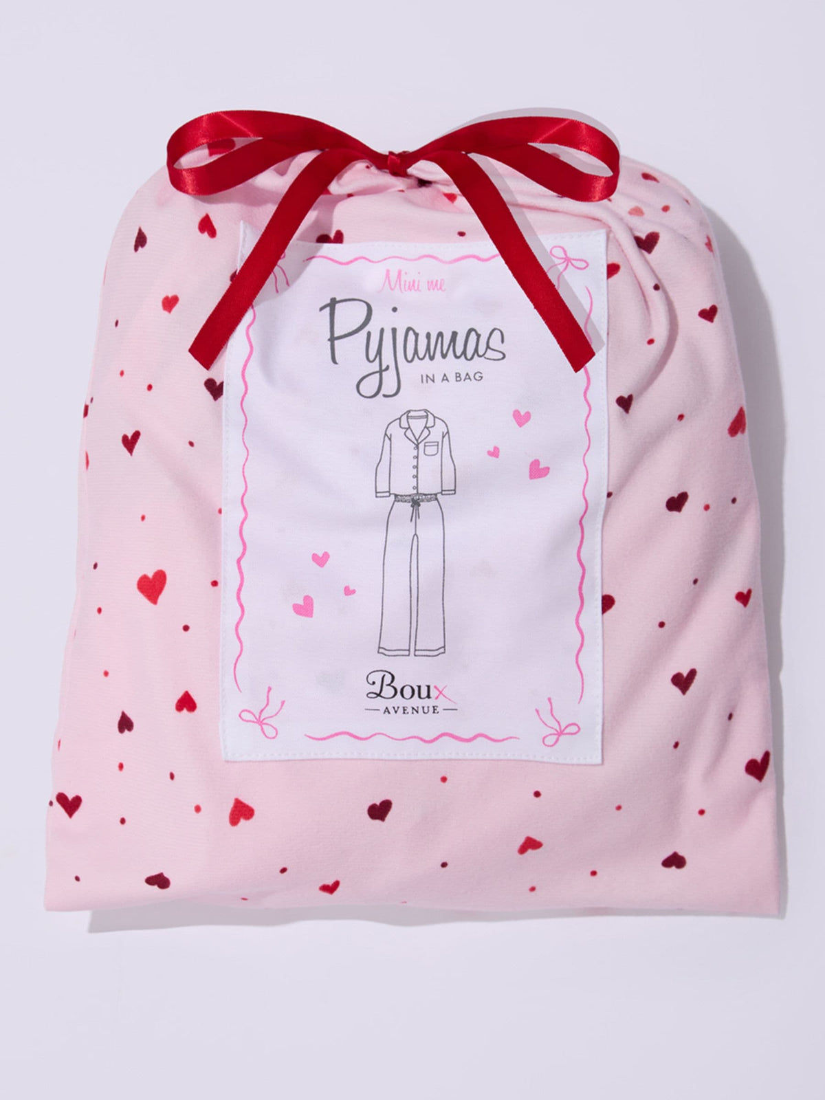 Boux Avenue Pink/Red Heart Fleece Pyjamas In A Bag - image 6