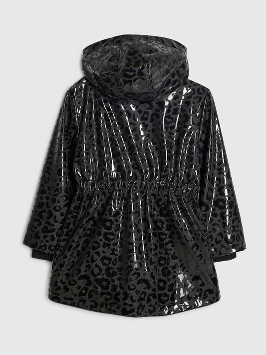 Dsiney Kidz - River Island Black Leopard Print Hooded Rain Jacket image 2