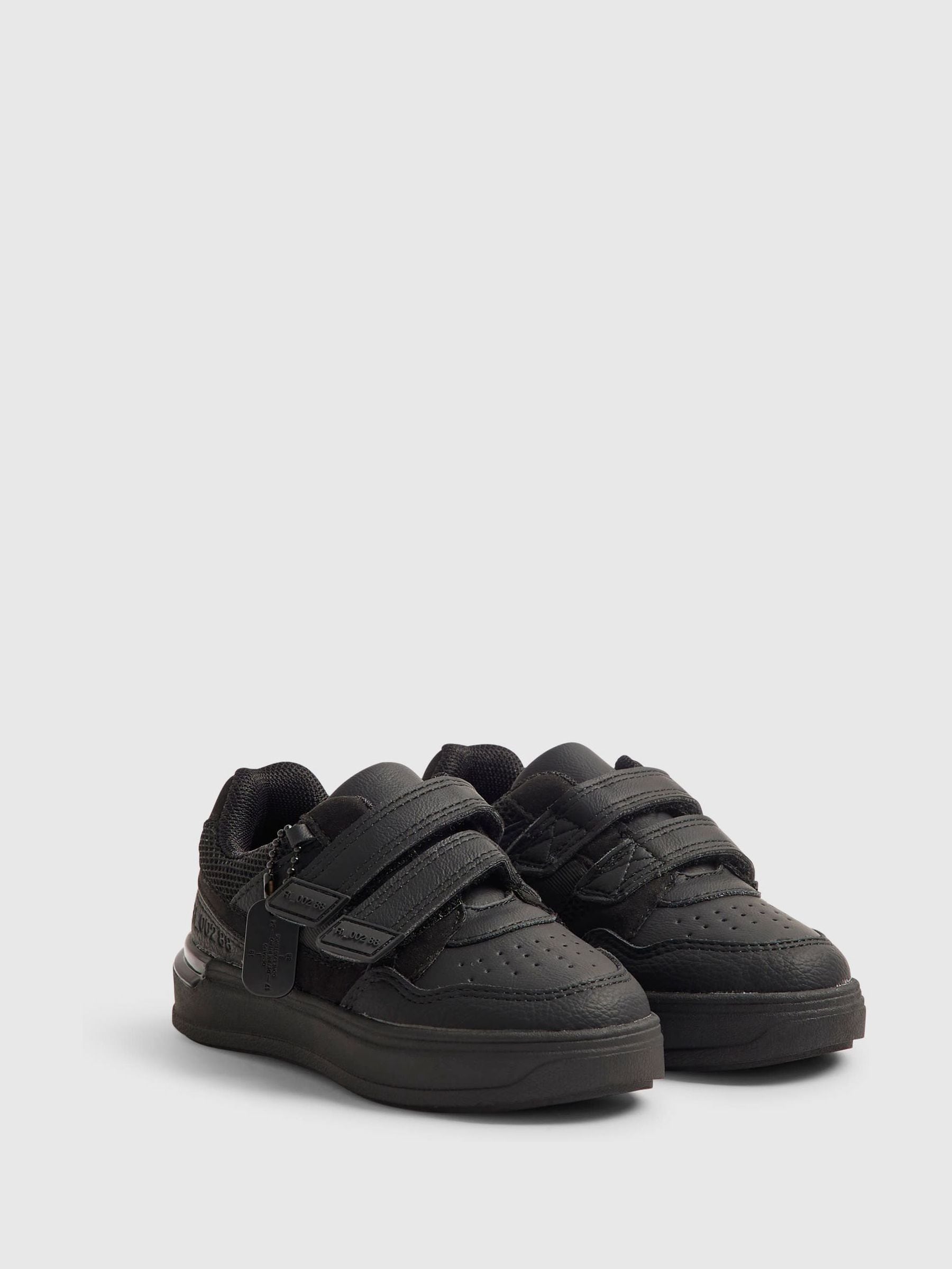 River Island Black Back To School Veltcro Trainers image 2