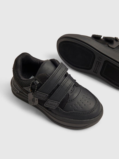 River Island Black Back To School Veltcro Trainers image 3