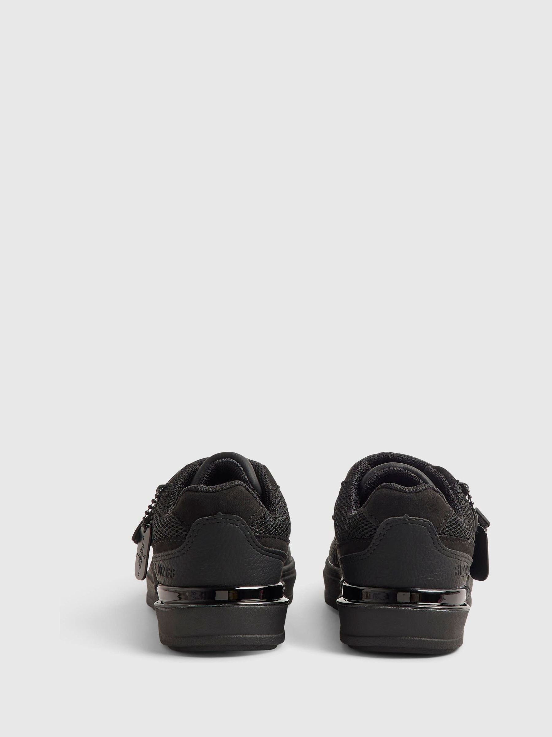 River Island Black Back To School Veltcro Trainers image 4