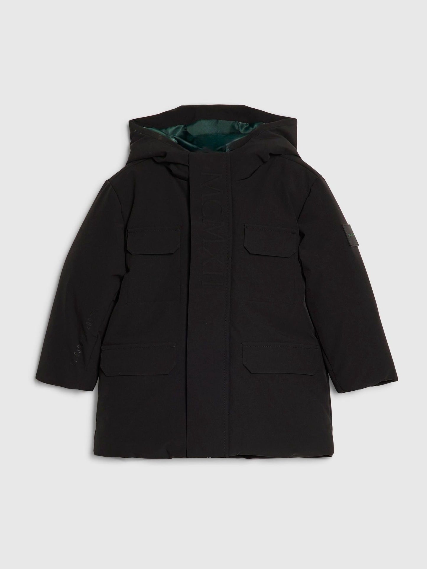 Dsiney Kidz - River Island Black Back To School River Branded Hooded Coat image 1