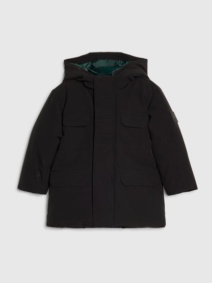 Dsiney Kidz - River Island Black Back To School River Branded Hooded Coat image 1