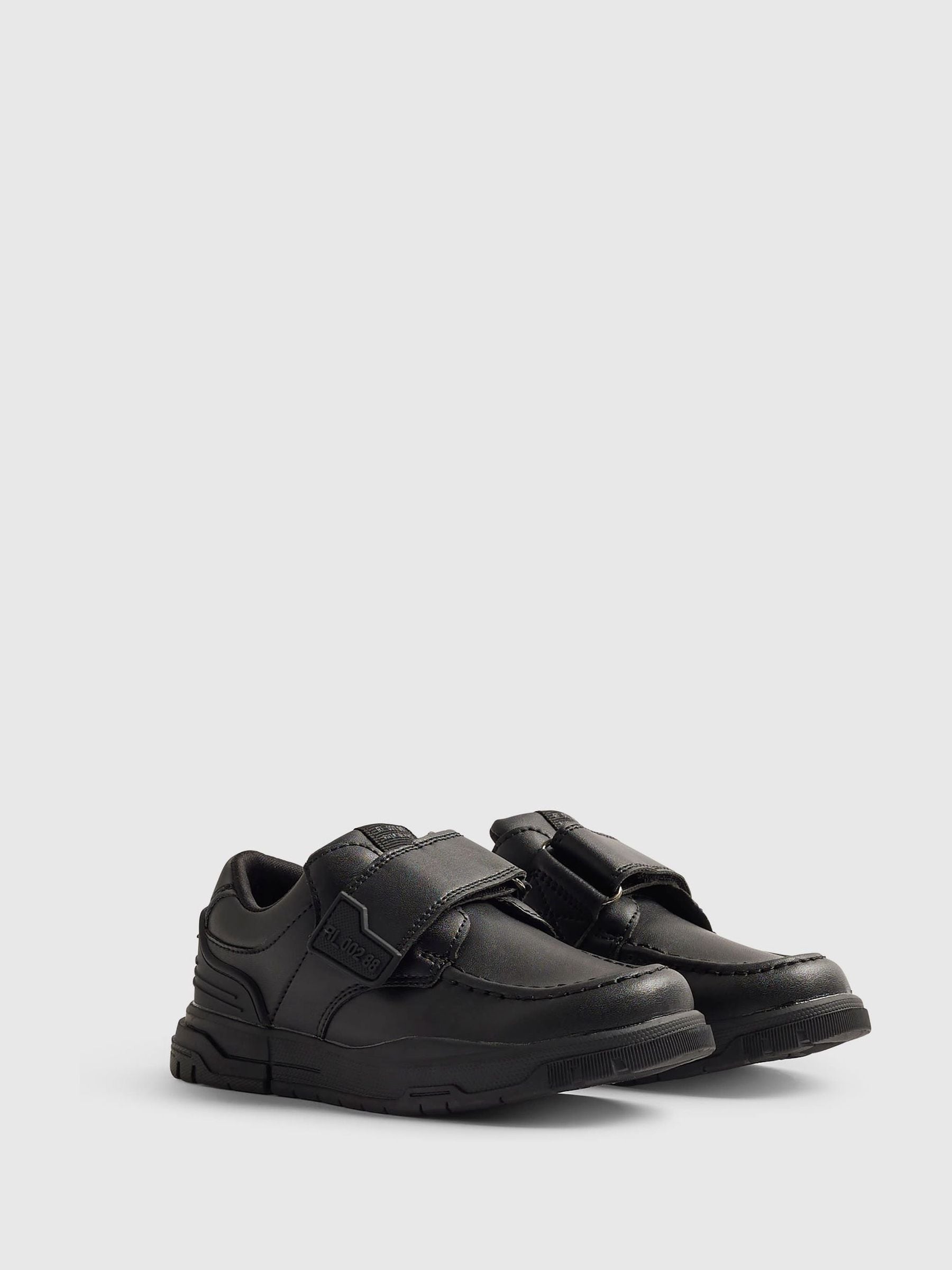 River Island Black Back To School Veltcro Shoes image 3