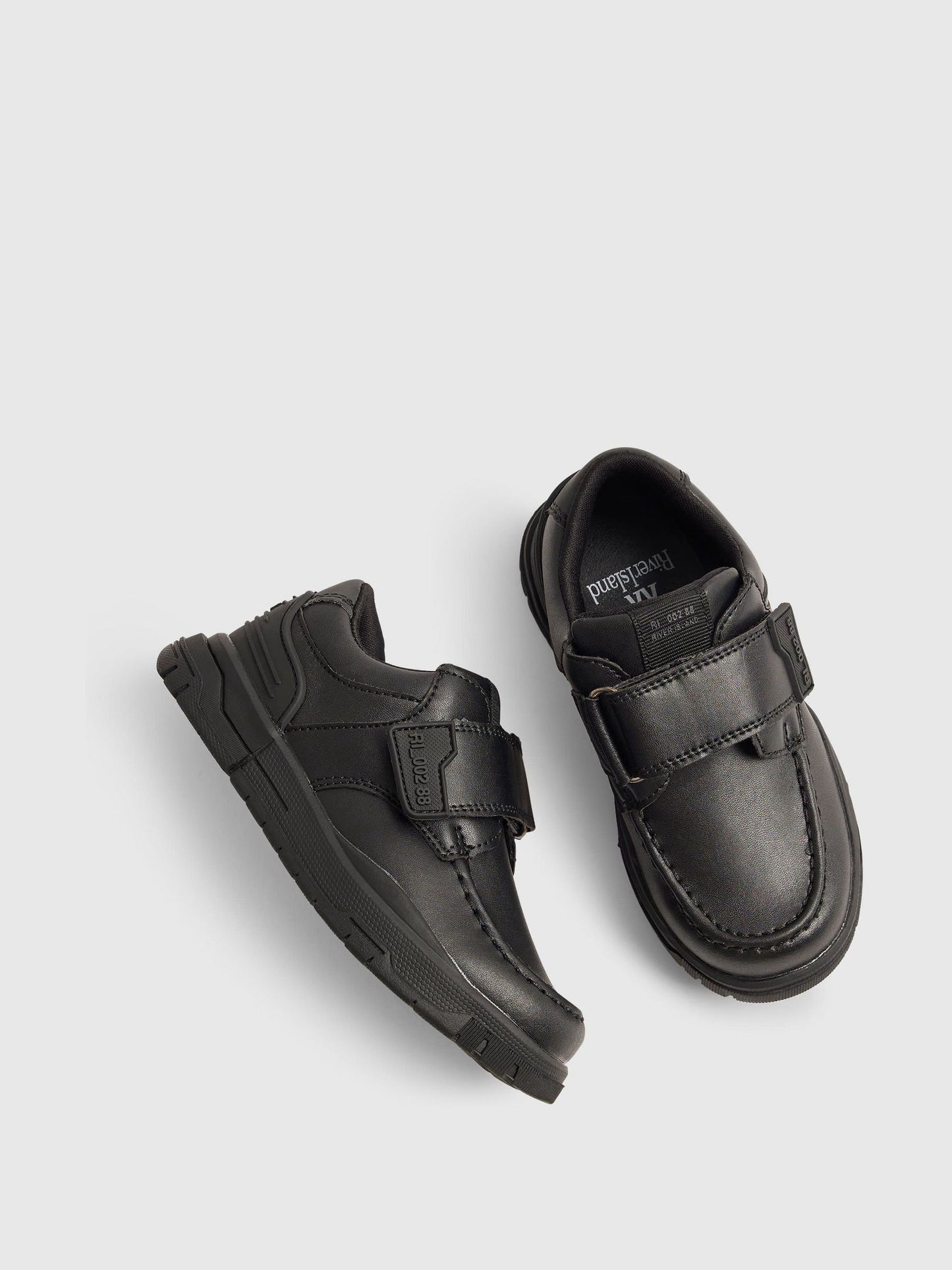 River Island Black Back To School Veltcro Shoes image 4