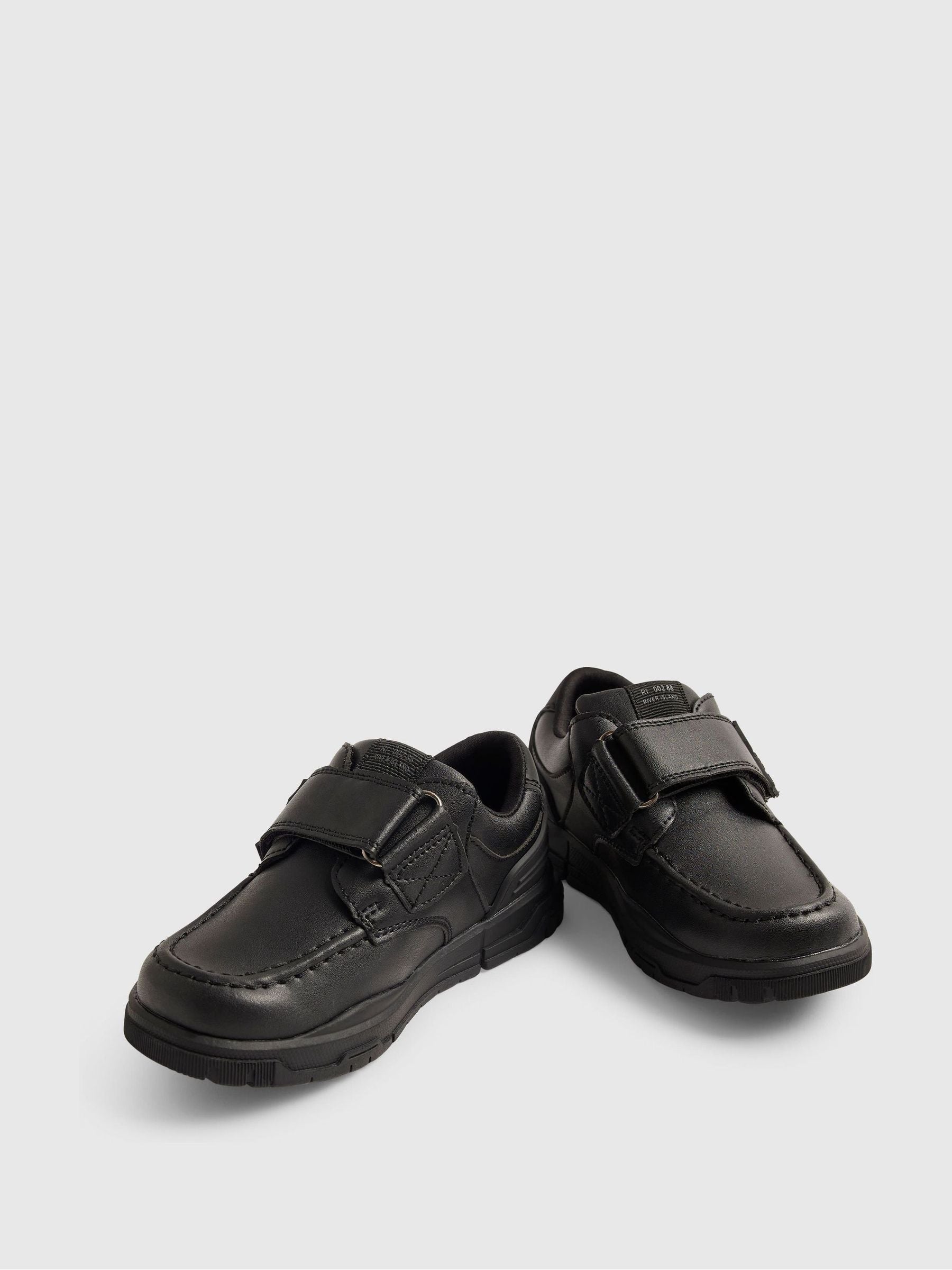 River Island Black Back To School Veltcro Shoes image 5