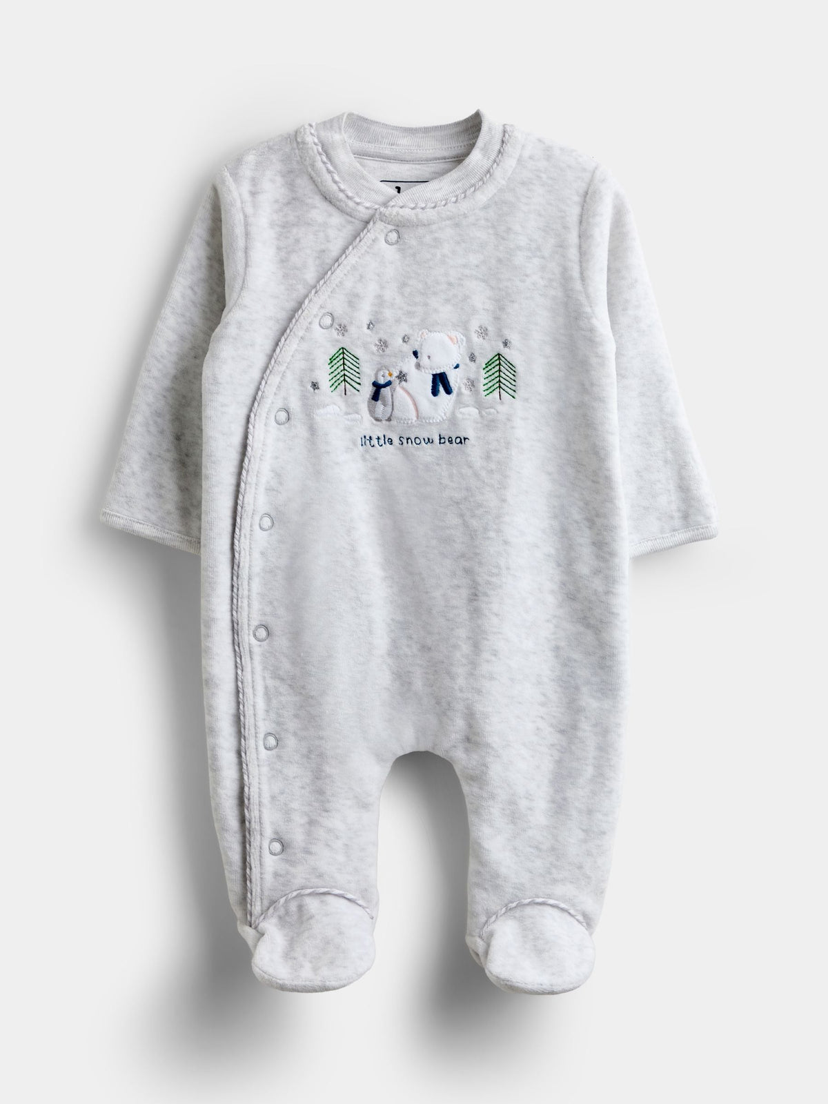 Jojo Maman Bébé Grey Snow Bear All In One - image 1
