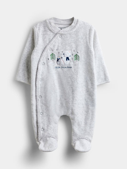 Jojo Maman Bébé Grey Snow Bear All In One - image 1