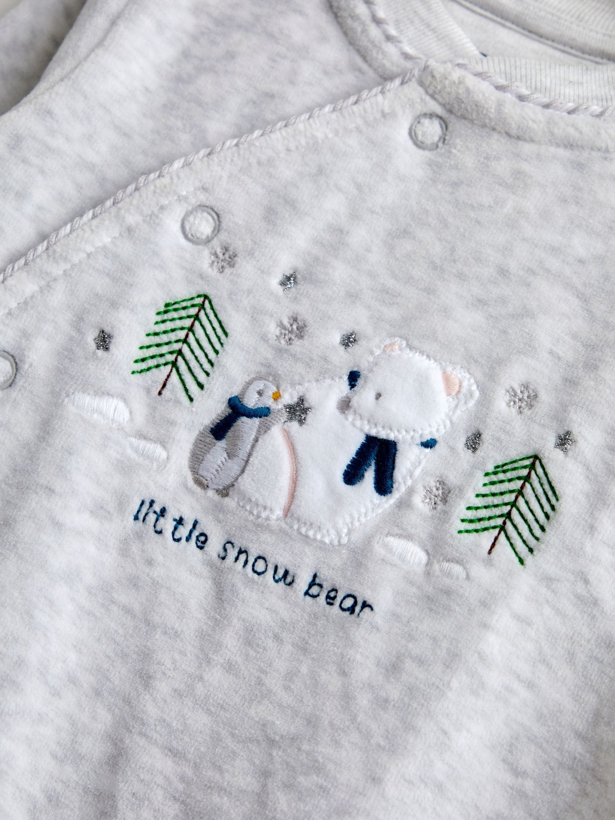Jojo Maman Bébé Grey Snow Bear All In One - image 3
