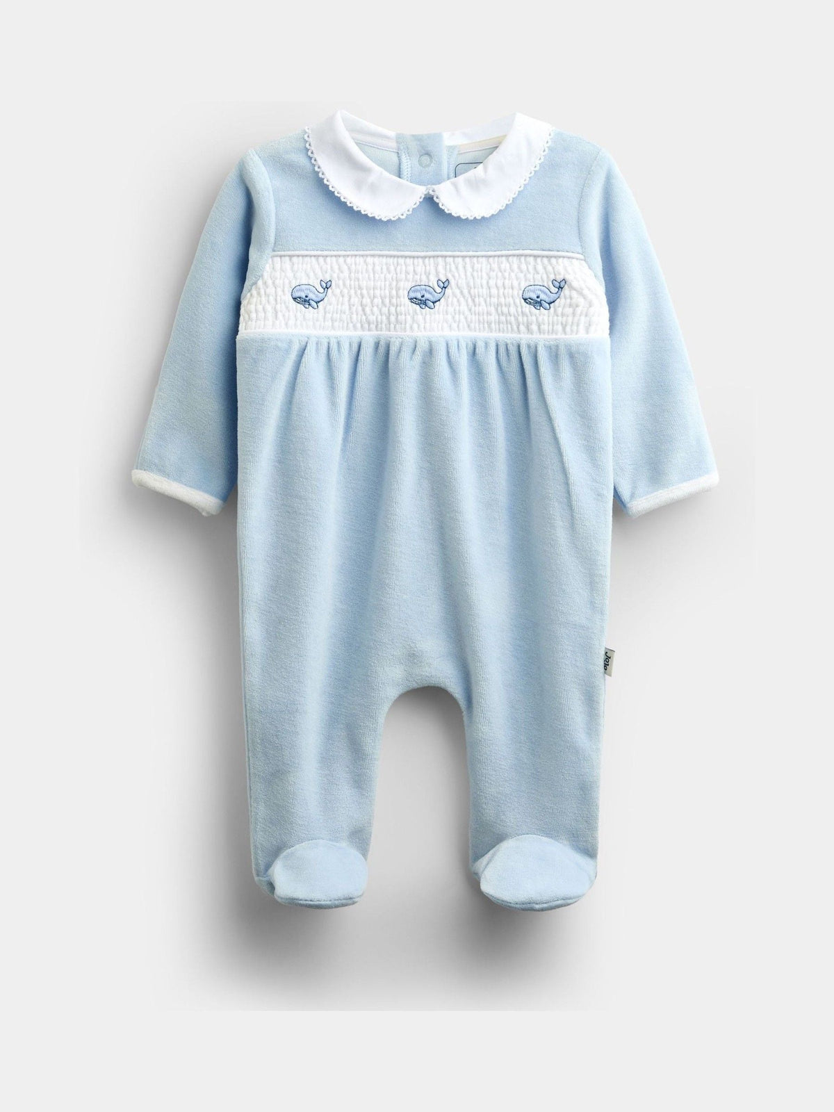Jojo Maman Bébé Blue Smocked All In One - image 2