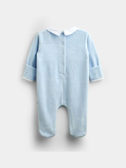 Jojo Maman Bébé Blue Smocked All In One - image 3