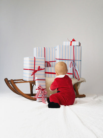 JoJo Maman Bébé Red Santa Velour All-In-One - image 2