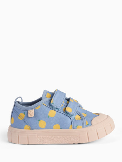 KIDLY by MORI Yellow Cotton Canvas Trainers With Easy Adjust Straps image 5