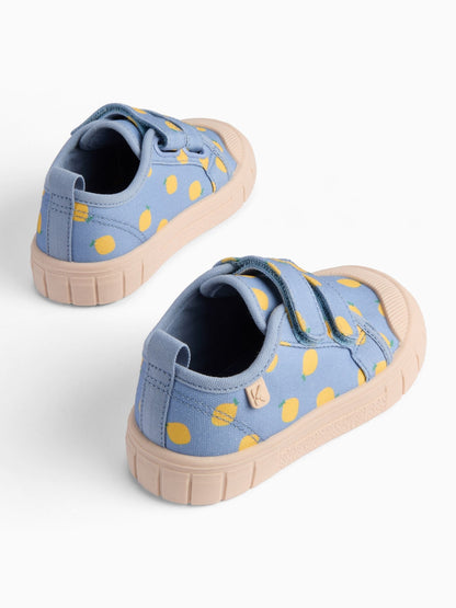 KIDLY by MORI Yellow Cotton Canvas Trainers With Easy Adjust Straps image 6