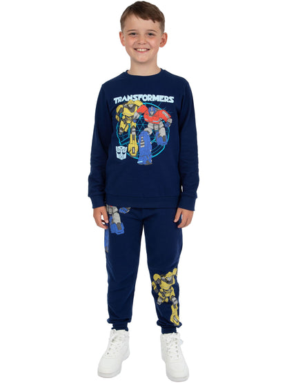 Character Blue Transformers Sweatshirt And Joggers Outfit Set - image 2