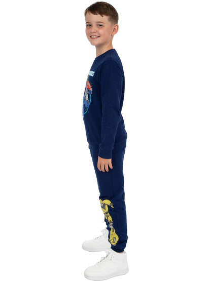 Character Blue Transformers Sweatshirt And Joggers Outfit Set - image 4