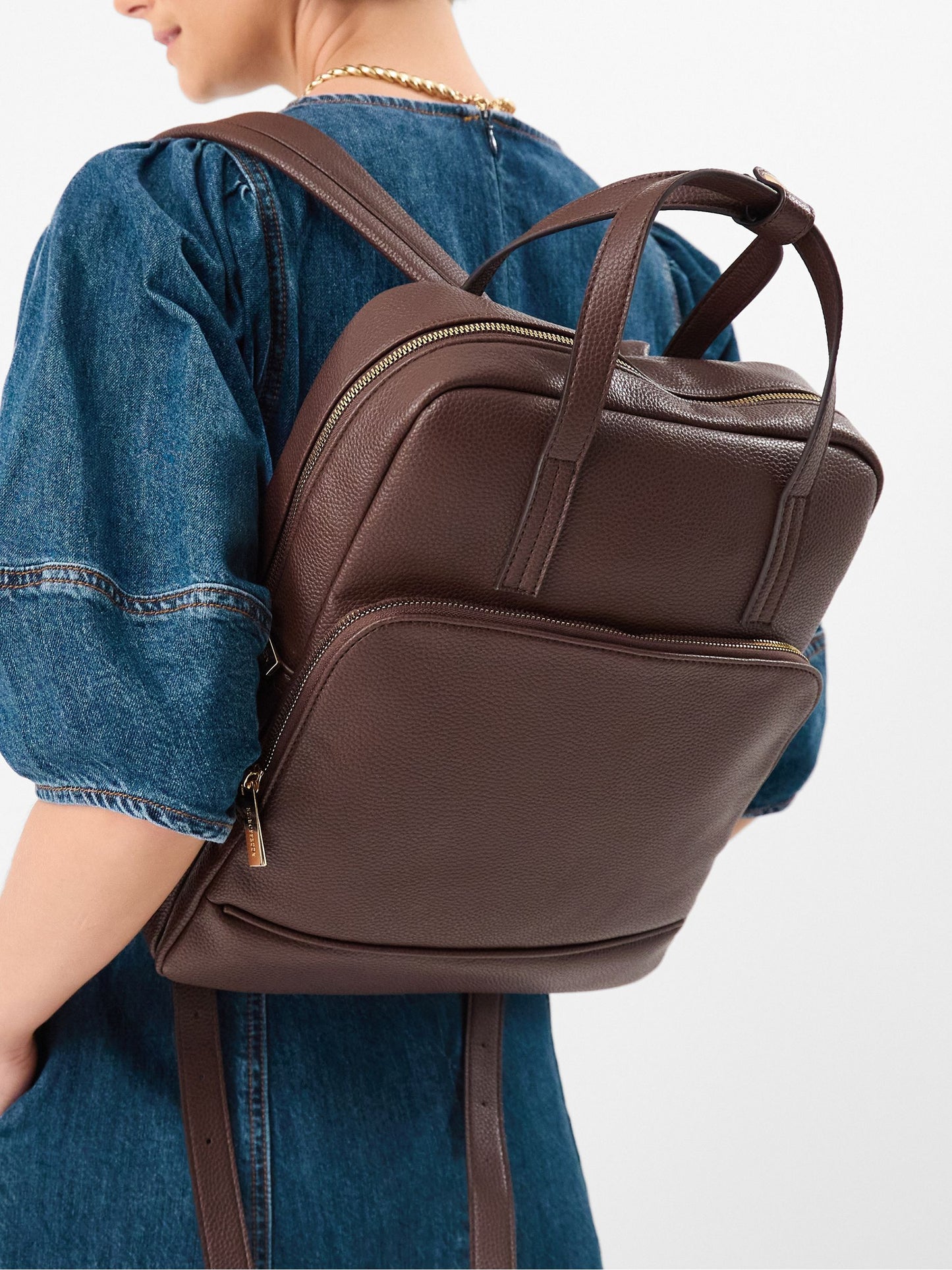 Accessorize Brown Lola Laptop Backpack image 1