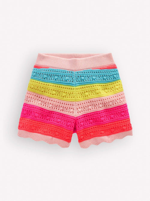 Boden Blue Pointelle Knitted Shorts image 1