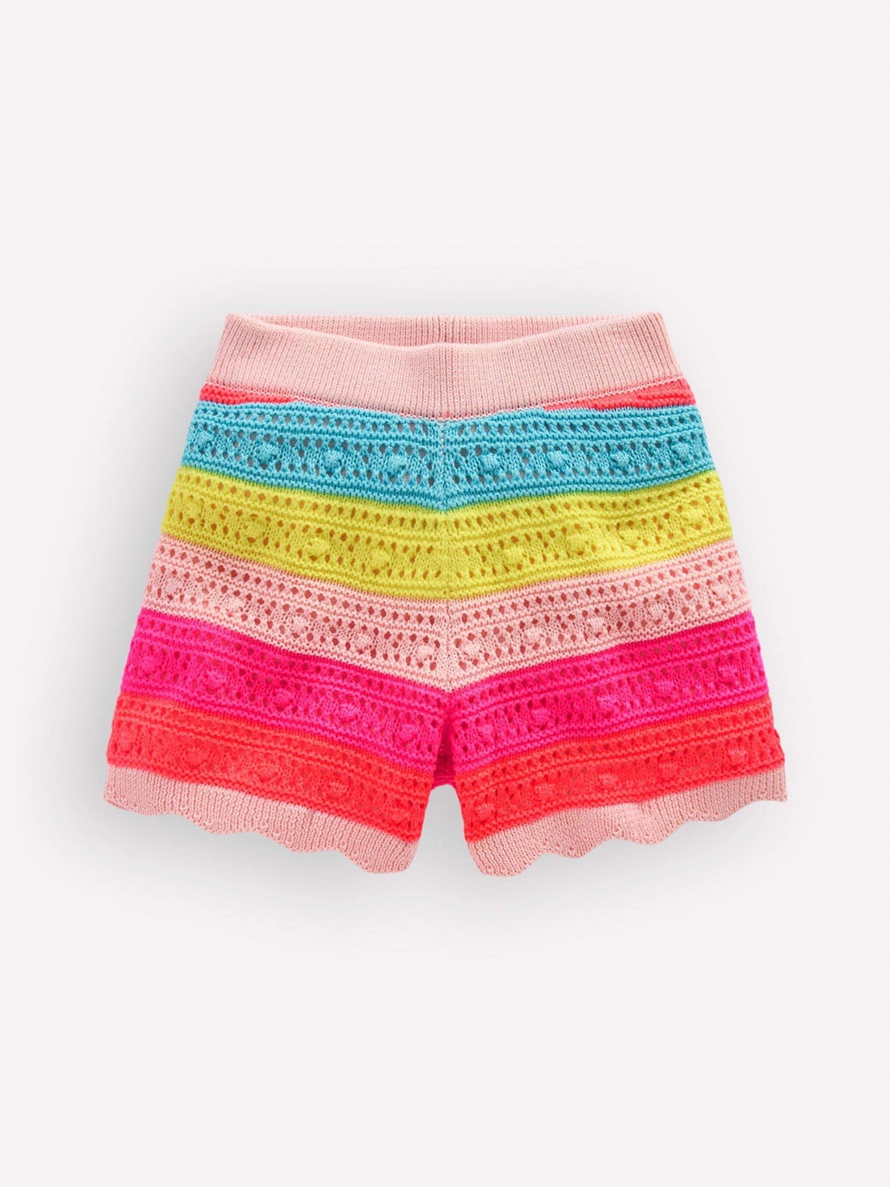 Boden Blue Pointelle Knitted Shorts image 1