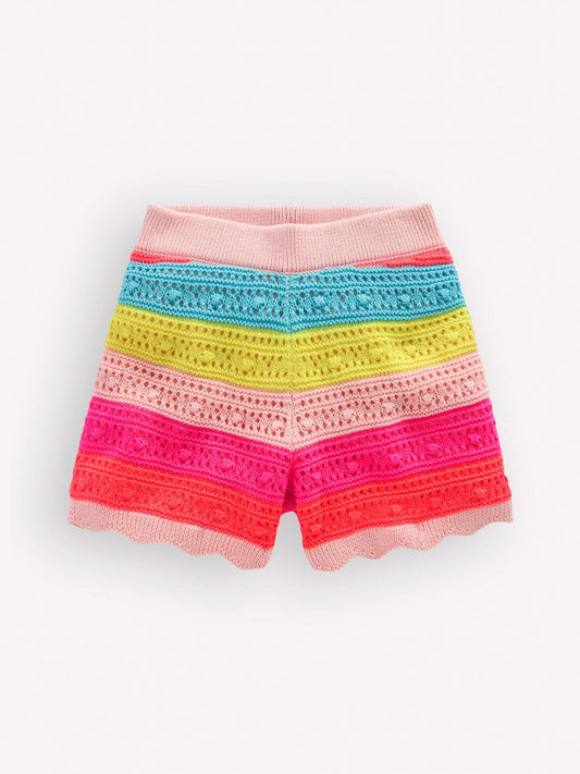 Boden Blue Pointelle Knitted Shorts image 1
